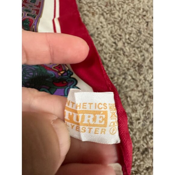 Celtic Design Square Scarf 100% Polyester Red/White inspired by book of Kells - Picture 8 of 9